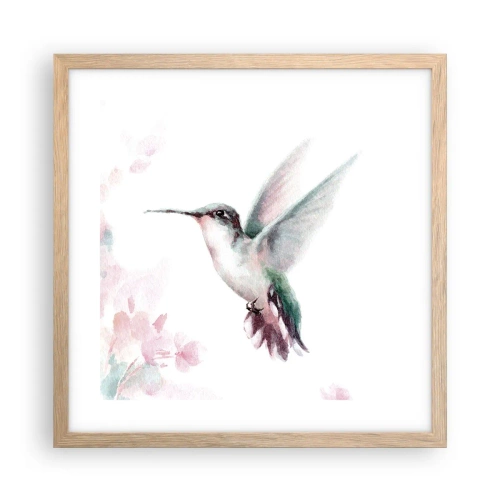 Plakat w ramie jasny dąb - Zatrzymany w trzepocie - 40x40 cm