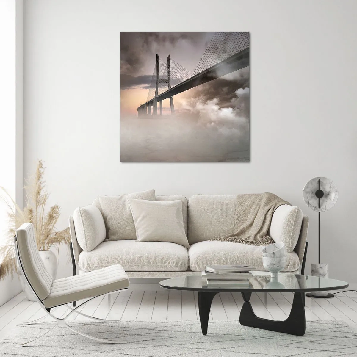 Obraz na szkle - Nad rzeką, której nie ma - 60x60 cm