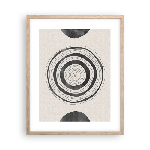 Plakat w ramie jasny dąb - Ważne to co pomiędzy - 40x50 cm