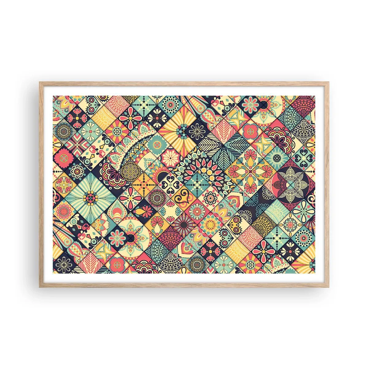 Plakat w ramie jasny dąb - Marokańskie klimaty - 100x70 cm