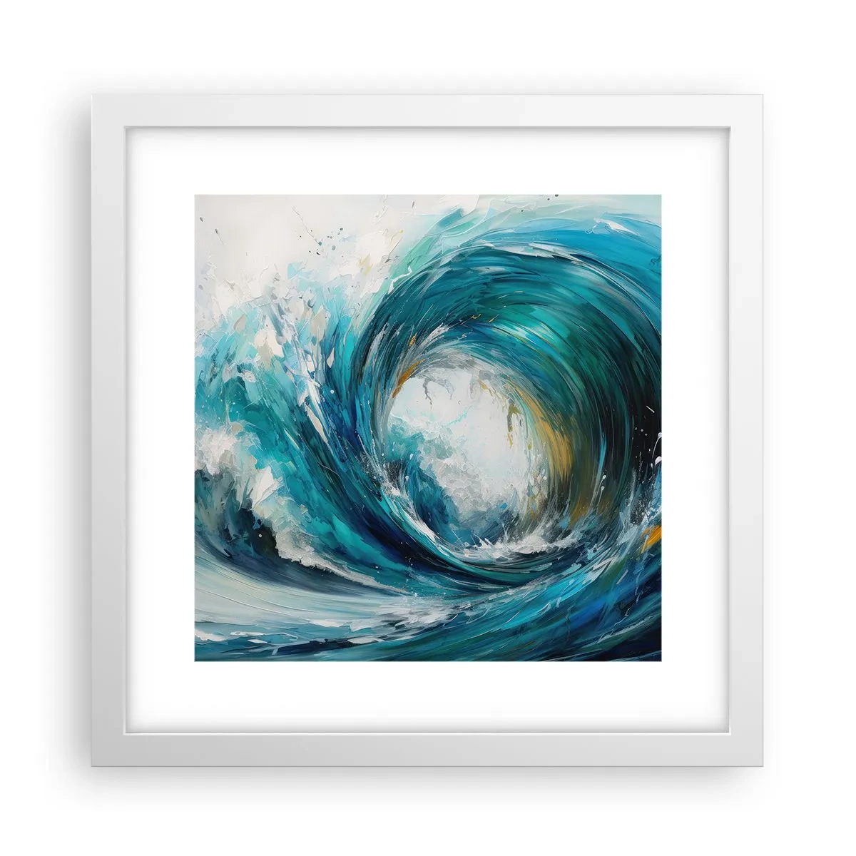 Plakat w białej ramie - Morski portal - 30x30 cm