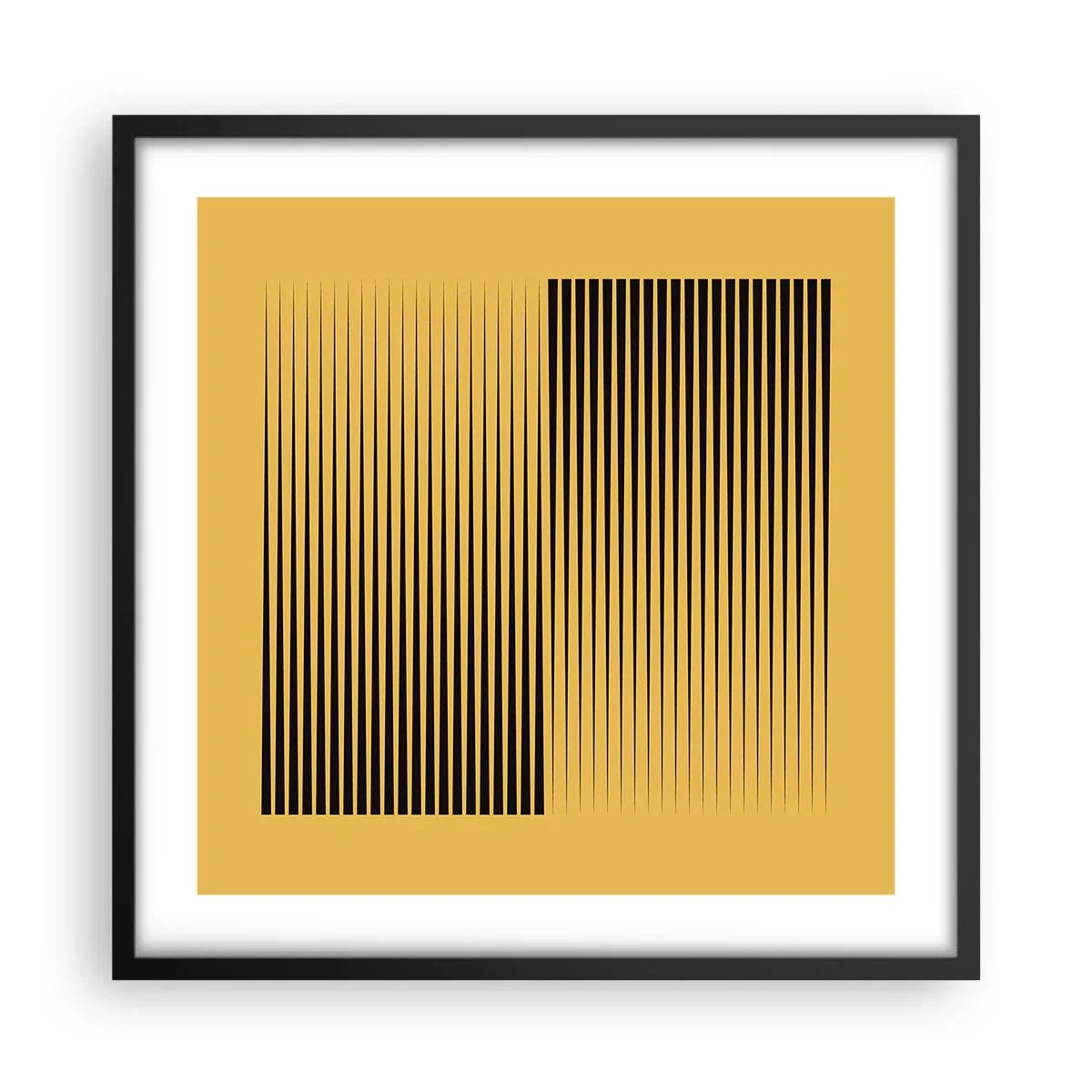 Plakat w czarnej ramie - Kwadratura przeciwieństw - 50x50 cm