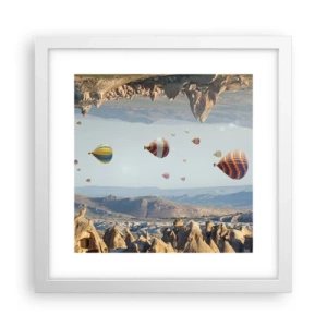 Plakat w białej ramie - Tu wszystko jest możliwe - 30x30 cm