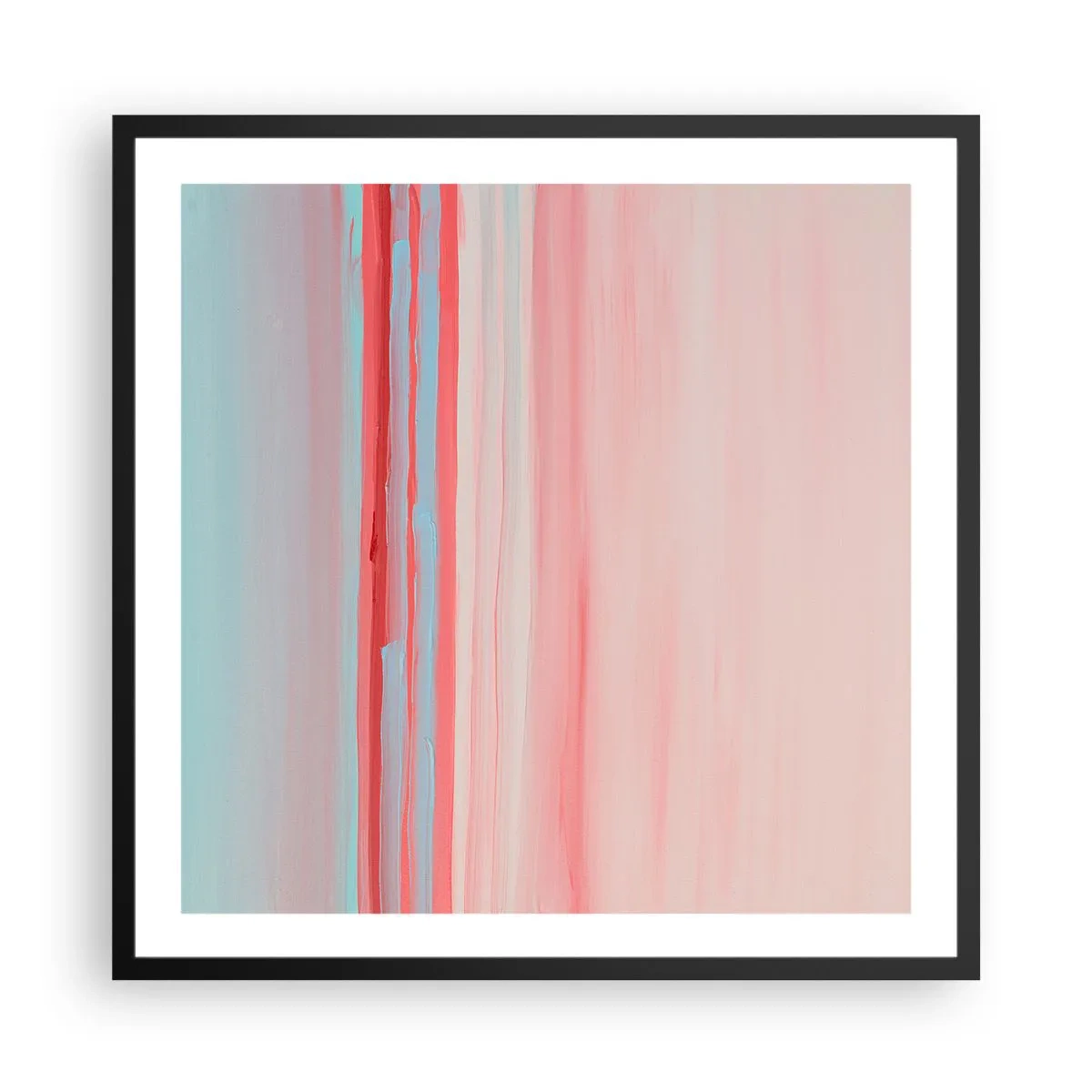 Plakat w czarnej ramie - Abstrakcja o świcie - 60x60 cm