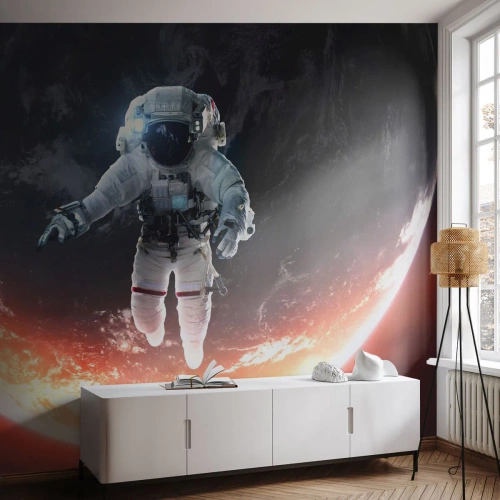 Fototapeta Samoprzylepna Deluxe Sticker - Mogę zostać jeszcze chwilę? - Astronauta, Kosmos, Kosmonauta - 400x280 cm
