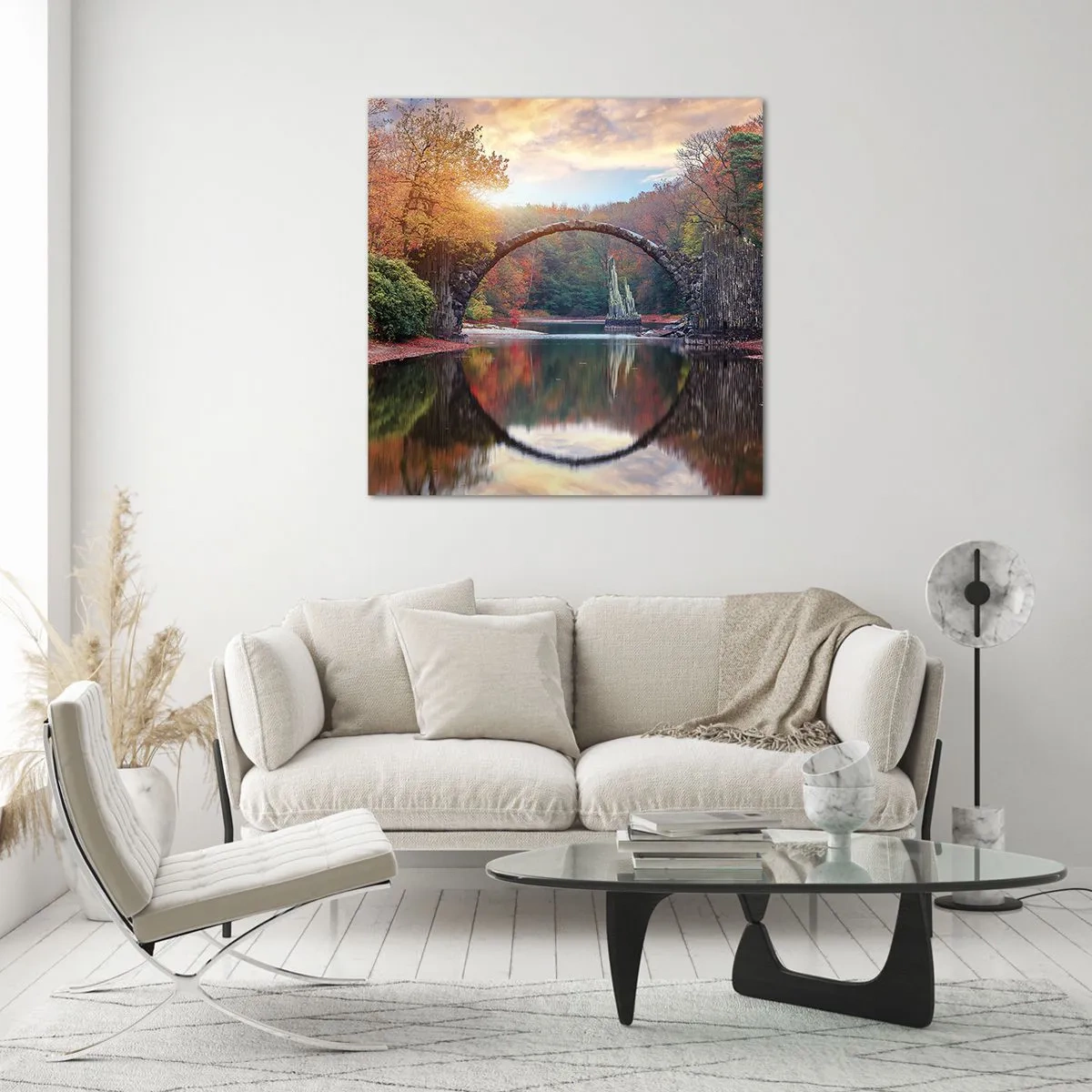 Obraz na szkle - Po drugiej stronie lustra - 70x70 cm