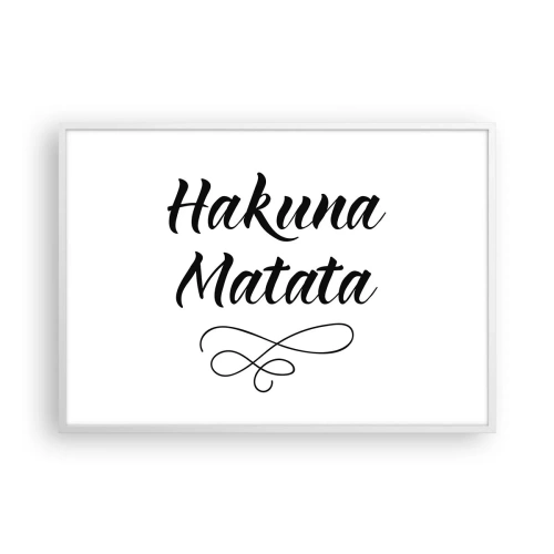 Plakat w białej ramie - Najlepsza rada - 100x70 cm