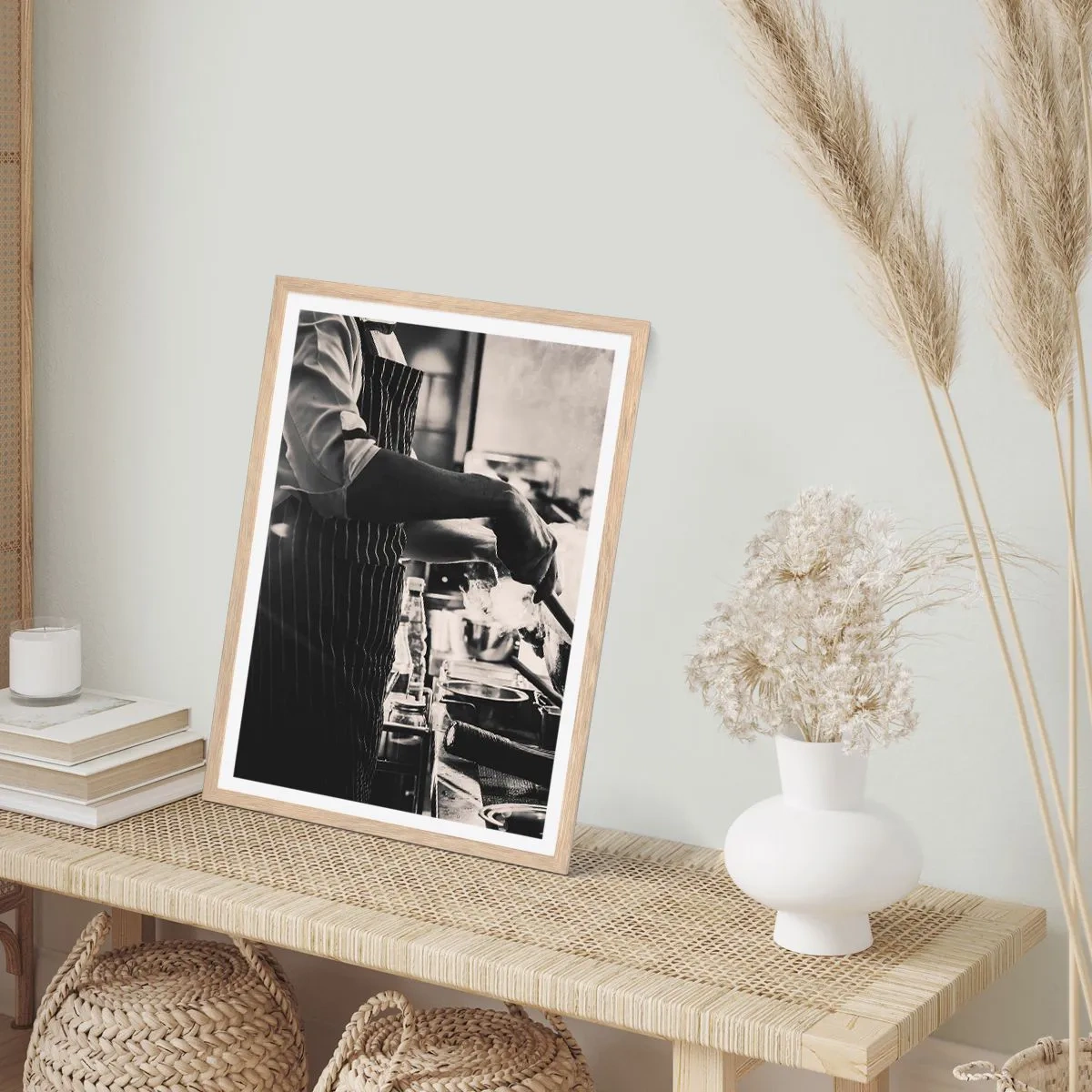 Plakat w ramie jasny dąb - Alchemia smaków - 50x70 cm