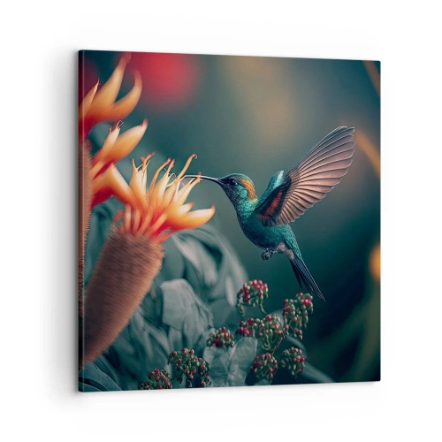 Obraz na płótnie - naprawdę barwne życie - 60x60 cm