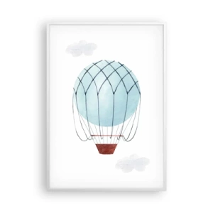 Plakat w białej ramie - Cały w chmurach - 70x100 cm