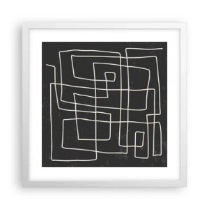 Plakat w białej ramie - Nie taki prosty - 40x40 cm