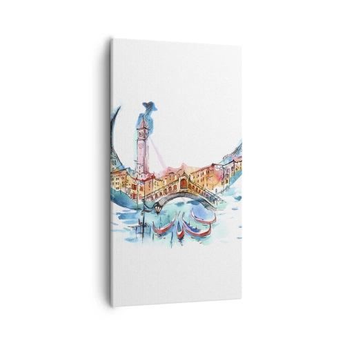 Obraz na płótnie - Płyniemy przez miasto - 55x100 cm