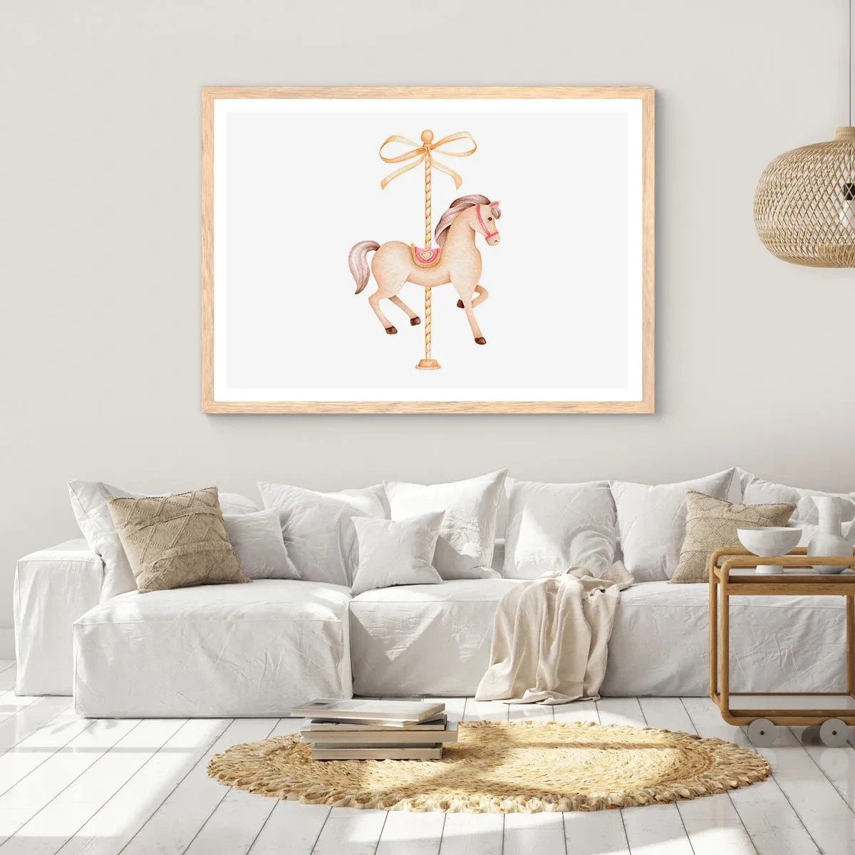 Plakat w ramie jasny dąb - Wdzięcznym kłusem - 40x30 cm