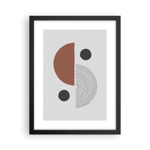 Plakat w czarnej ramie - Doskonałość koła - 30x40 cm