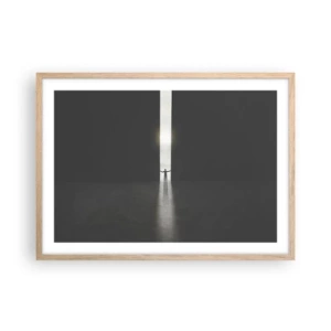 Plakat w ramie jasny dąb - Krok do jasnej przyszłości - 70x50 cm