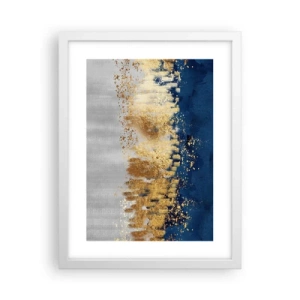 Plakat w białej ramie - Nowoczesna kompozycja z błyskiem - 30x40 cm