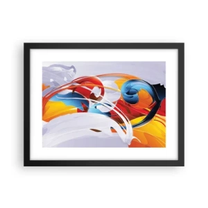 Plakat w czarnej ramie - Taniec żywiołów - 40x30 cm