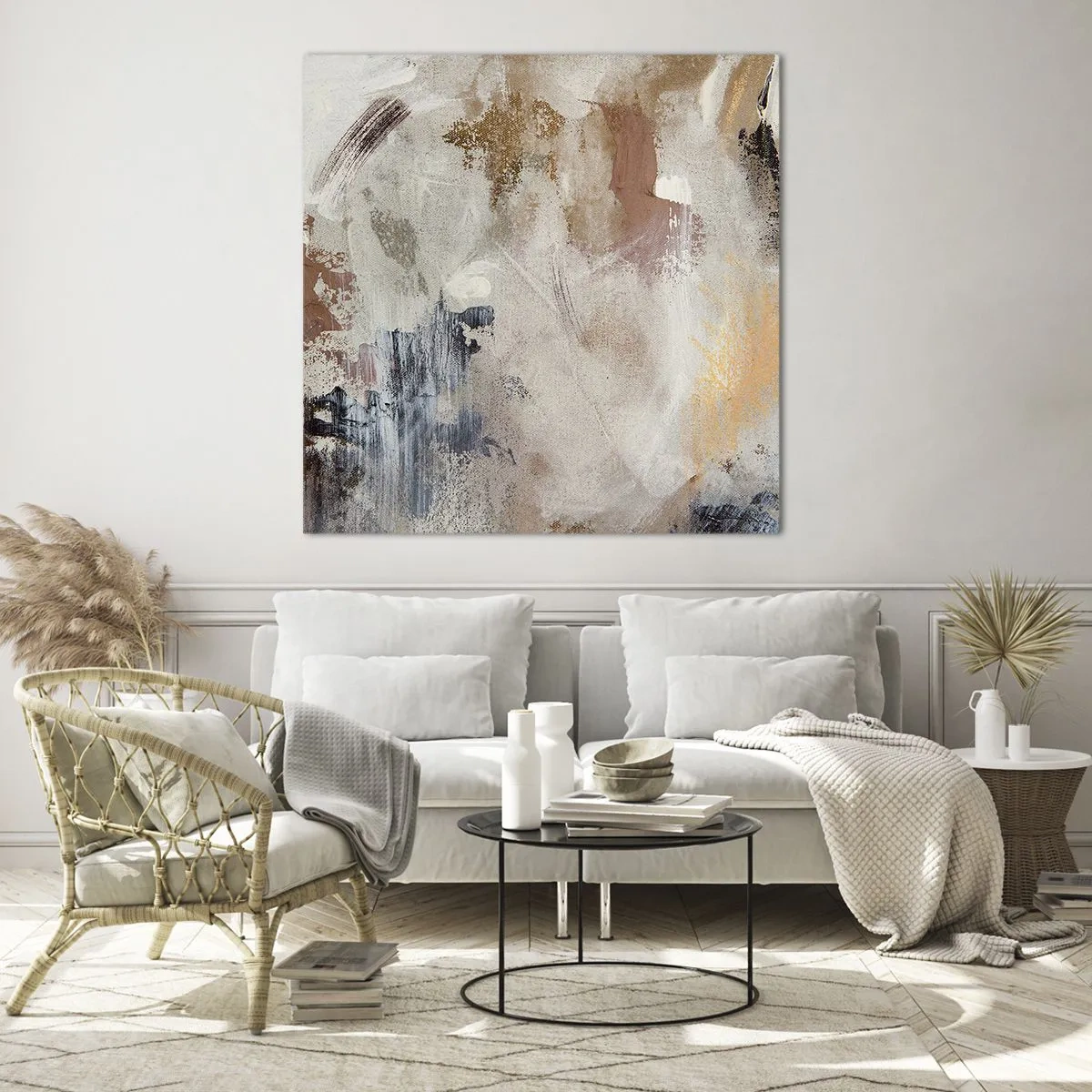 Obraz na szkle - Abstrakcja zamglona - 60x60 cm