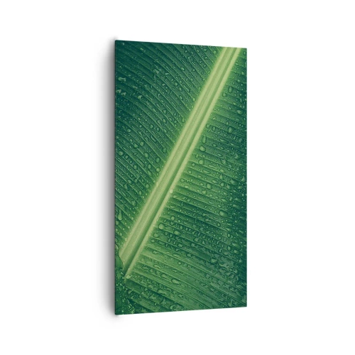 Obraz na płótnie - Struktura zieleni - 65x120 cm