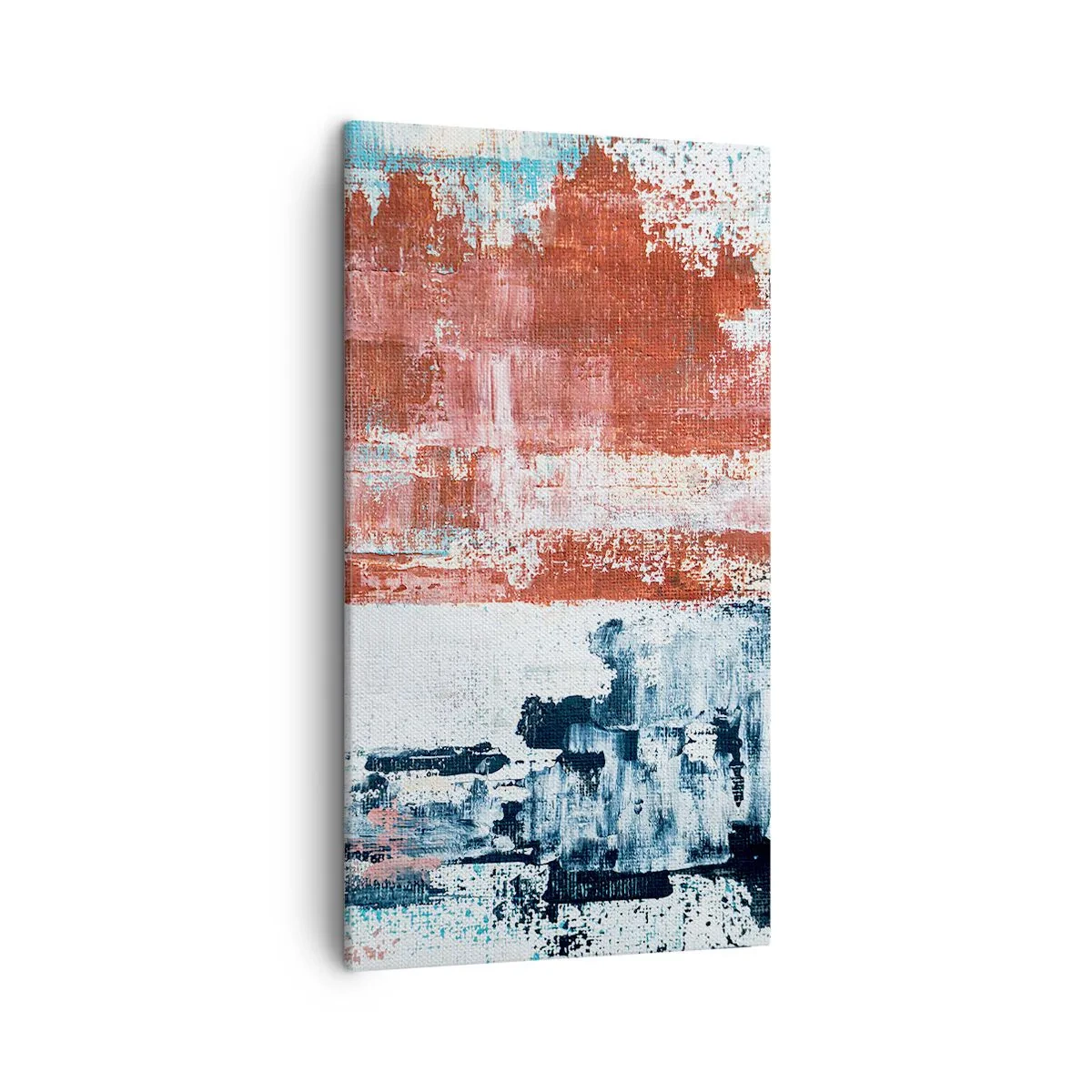 Obraz na płótnie - Abstrakcyjne pół na pół - 45x80 cm