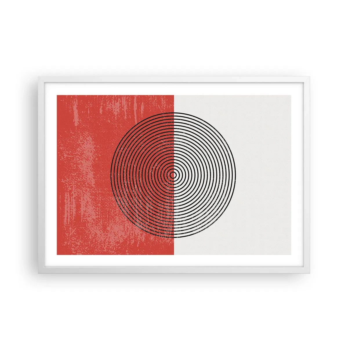 Plakat w białej ramie - W samo sedno - 70x50 cm