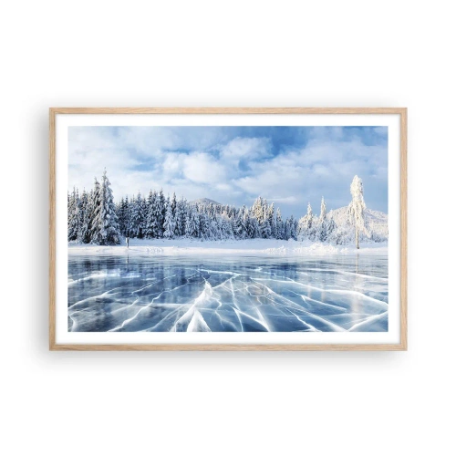 Plakat w ramie jasny dąb - Olśniewający i krystaliczny widok - 91x61 cm