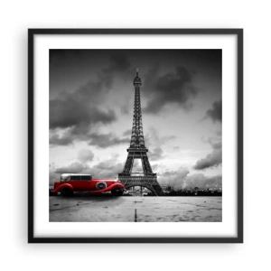 Plakat w czarnej ramie - Nie tak dawno w Paryżu - 50x50 cm