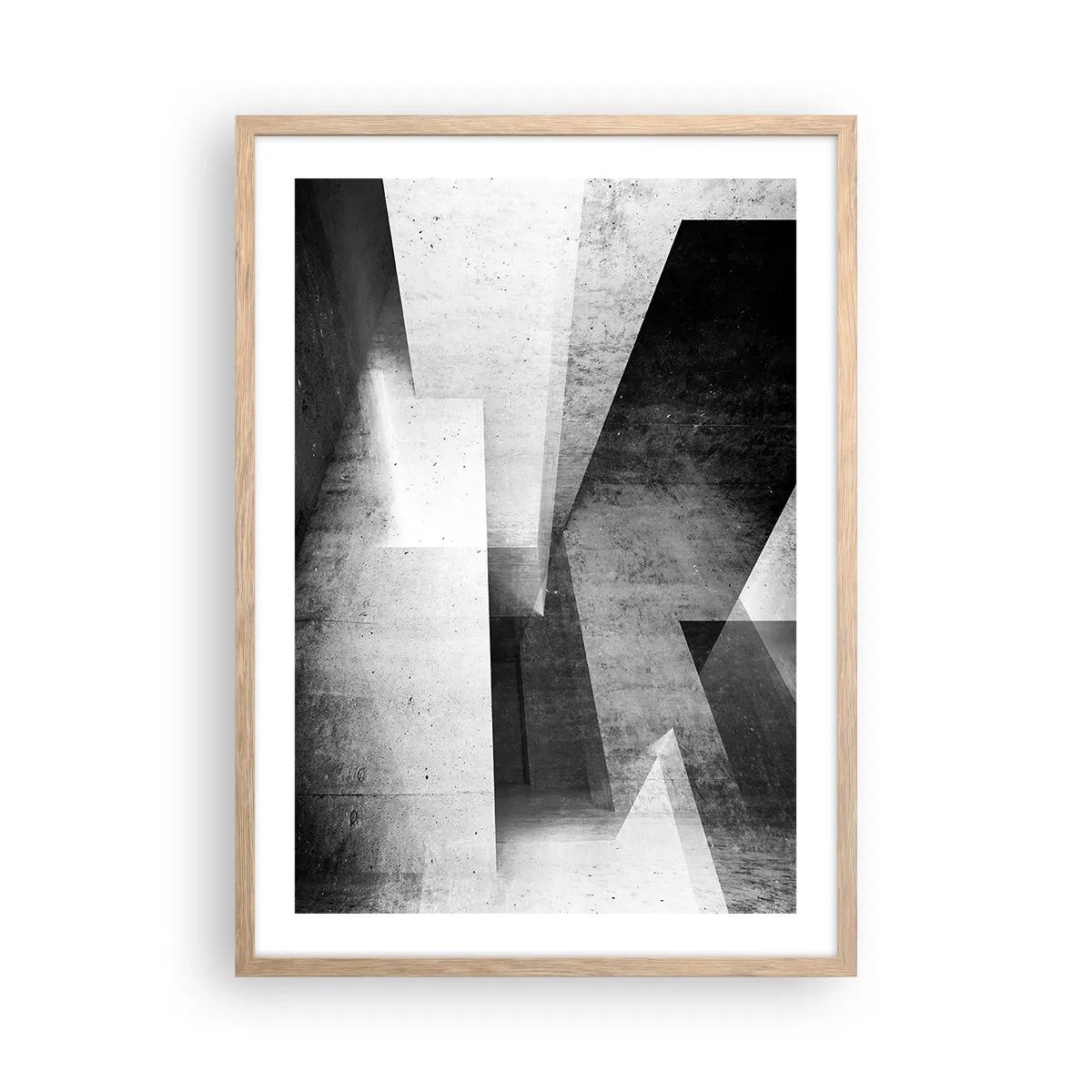 Plakat w ramie jasny dąb - Struktura przestrzeni - 50x70 cm