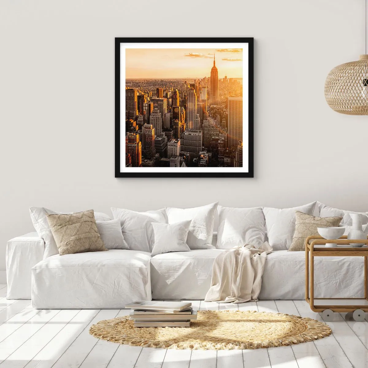 Plakat w czarnej ramie - Rosnąc w słońcu - 40x40 cm