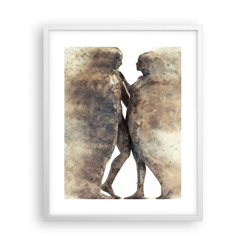 Plakat w białej ramie - Z prochu powstali, by kochać - 40x50 cm