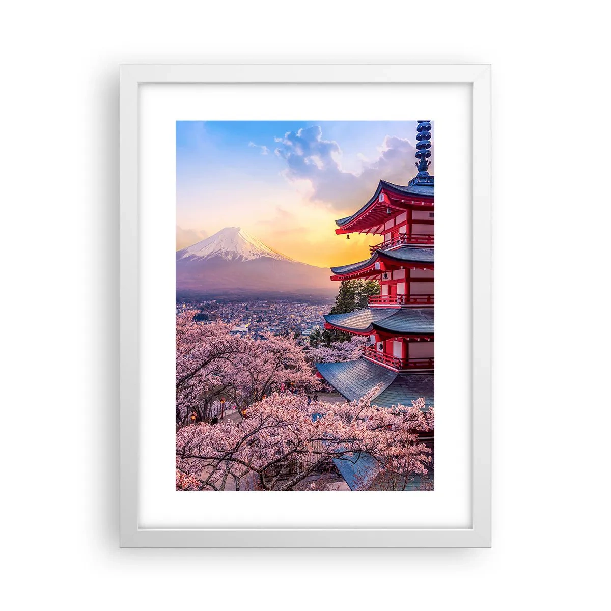 Plakat w białej ramie - Esencja japońskiego ducha - 30x40 cm