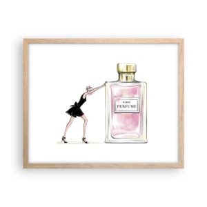 Plakat w ramie jasny dąb - Esencja kobiecości - 50x40 cm