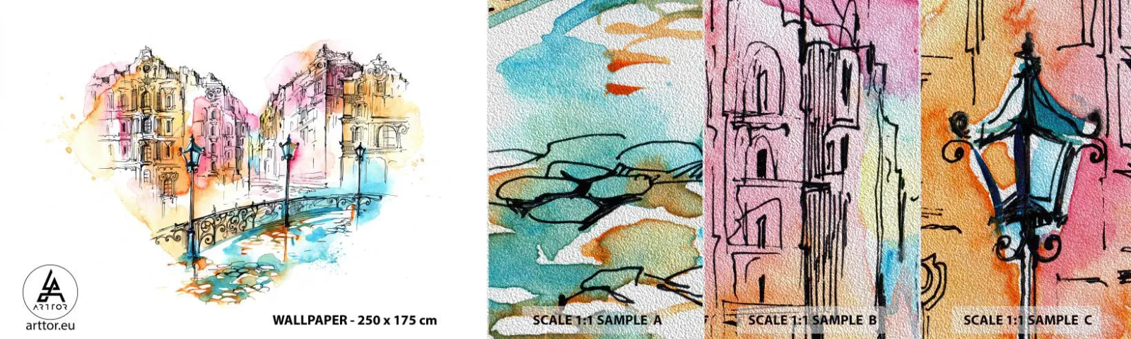 Fototapeta Próbka Premium Sand - Serce miasta - Miasto, Architektura, Most - 100x30 cm