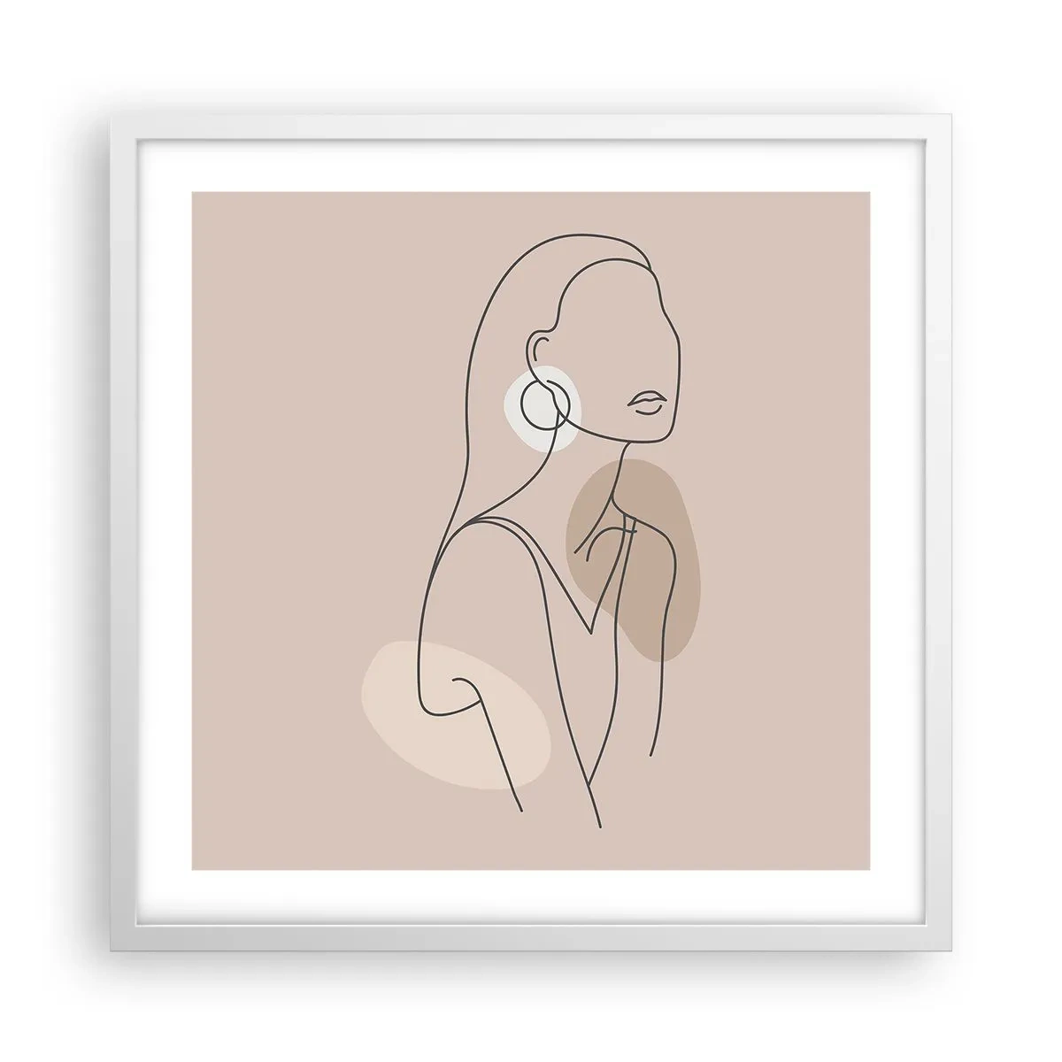 Plakat w białej ramie - Ikona dziewczęcości - 50x50 cm