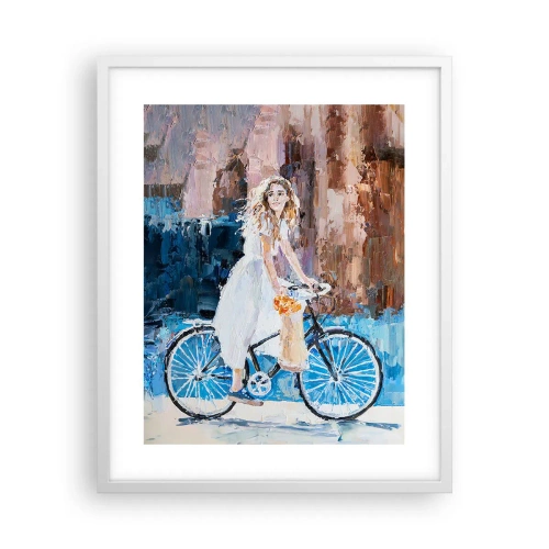 Plakat w białej ramie - Radość o poranku - 40x50 cm