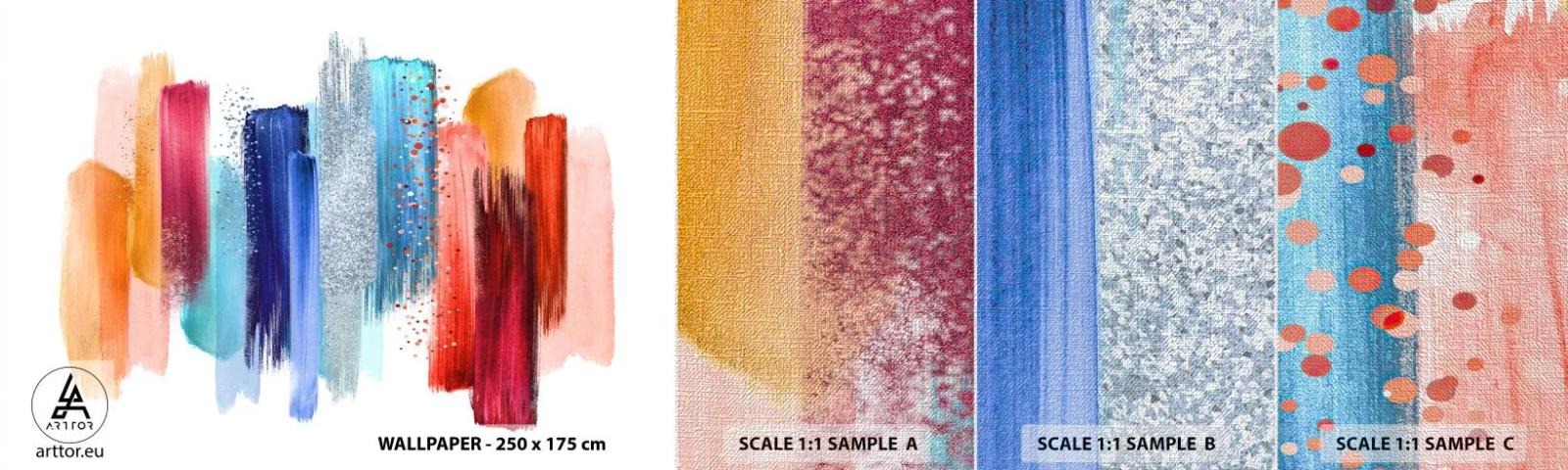 Fototapeta Próbka Premium Canvas - W górę i w dół - Abstrakcja, Sztuka, Sztuka Nowoczesna - 100x30 cm