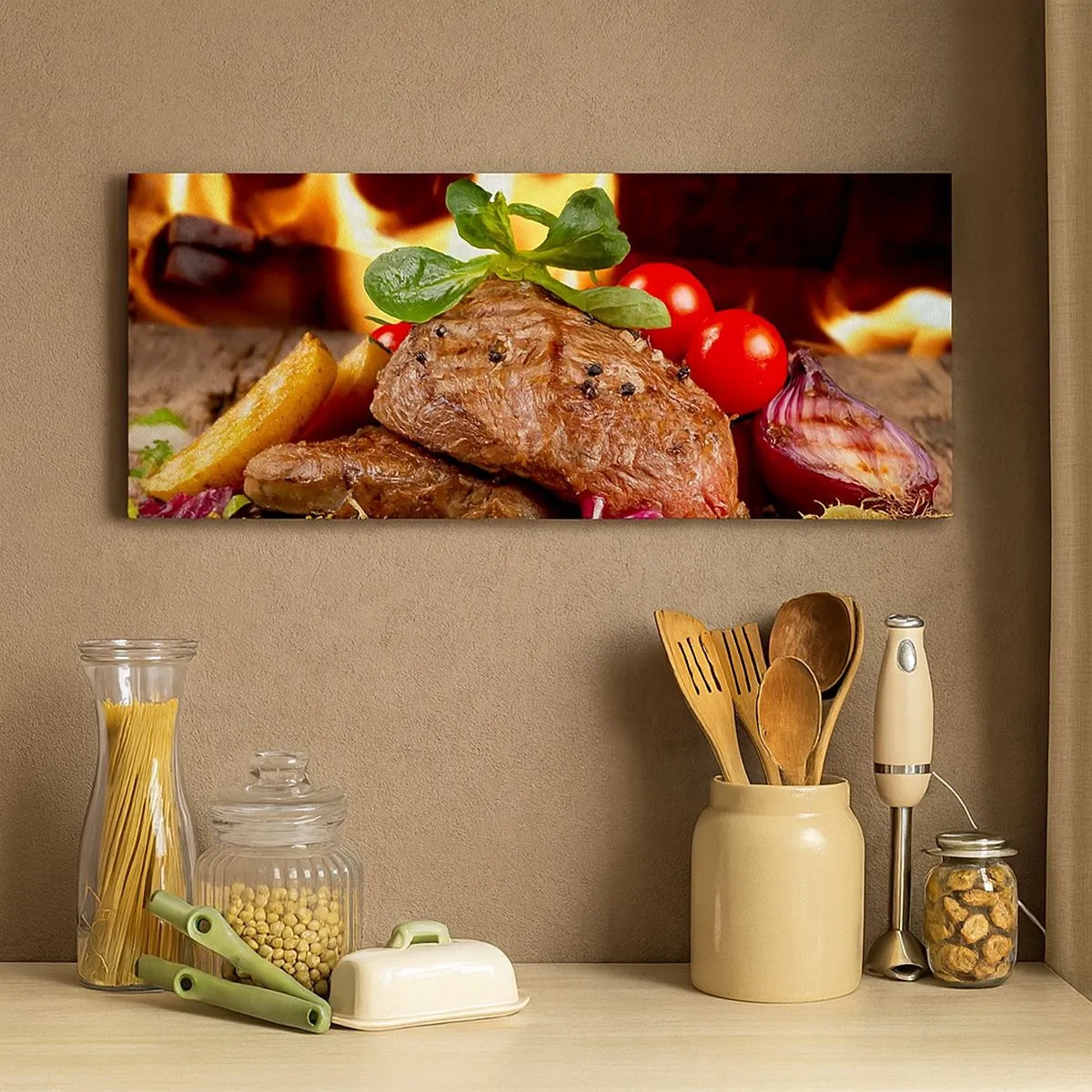 Obraz na płótnie - Wyczarowane żarem - 100x40 cm