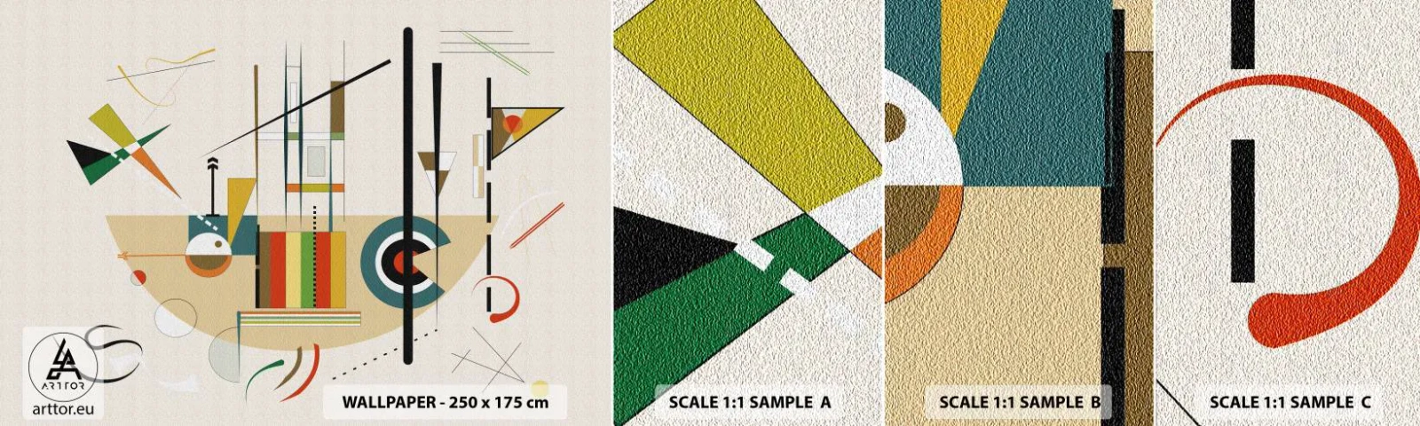 Fototapeta Próbka Samoprzylepna Deluxe Sticker - I świat się śmieje - Abstrakcja, Sztuka, Kształty - 100x30 cm