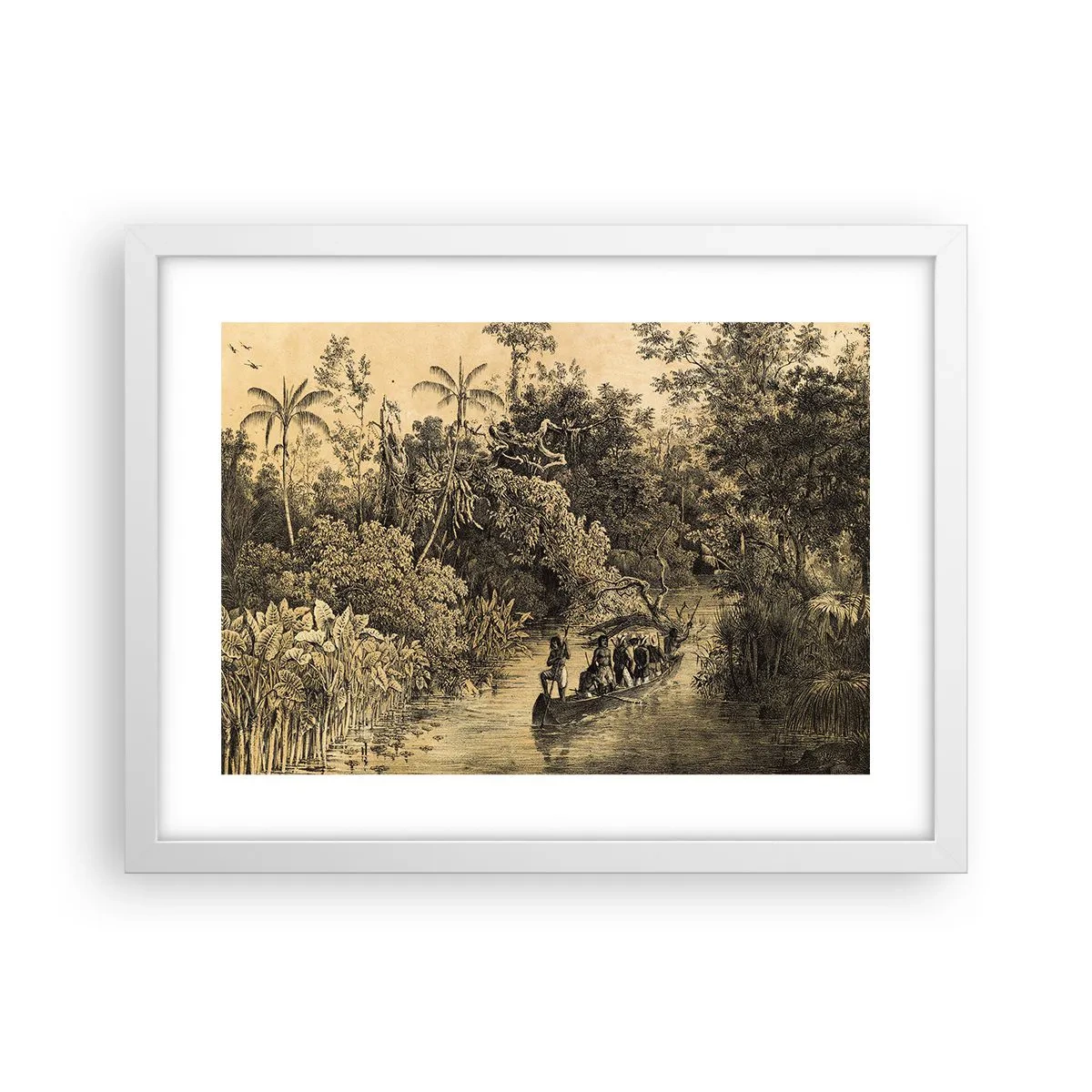 Plakat w białej ramie - Wyprawa do źródła - 40x30 cm