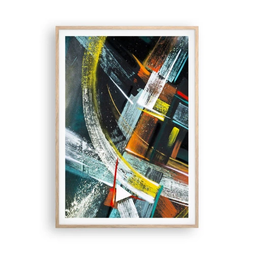 Plakat w ramie jasny dąb - Energia ruchu - 70x100 cm