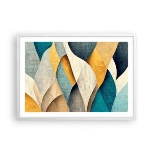 Plakat w białej ramie - Rytm i falowanie - 70x50 cm