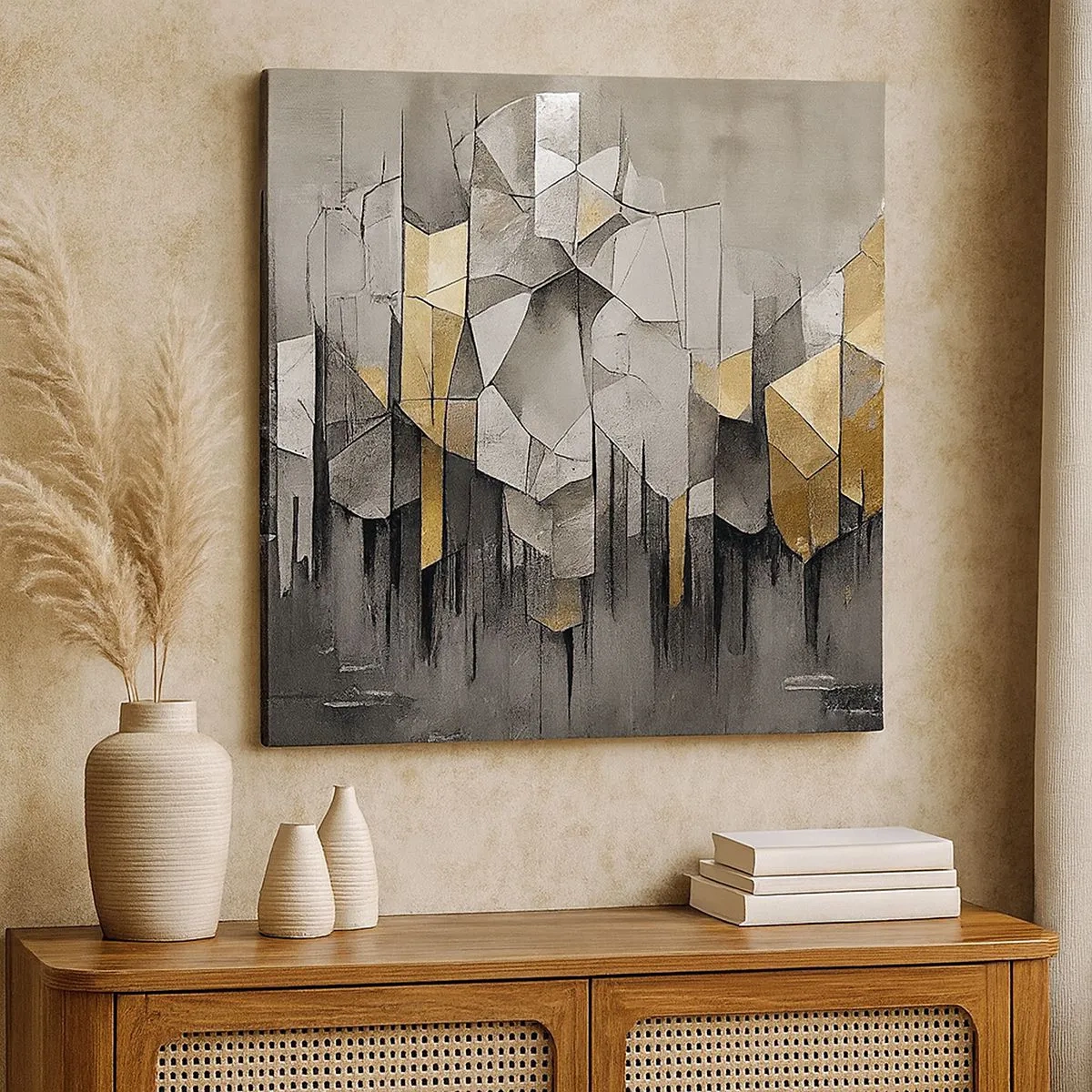 Obraz na płótnie - Kompozycja z lodu i światła - 30x30 cm