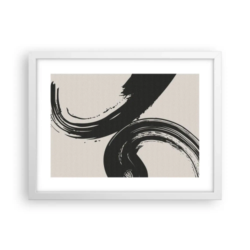 Plakat w białej ramie - Zamaszyście i koliście - 40x30 cm