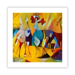 Plakat - Słońce - życie - radość - 40x40 cm