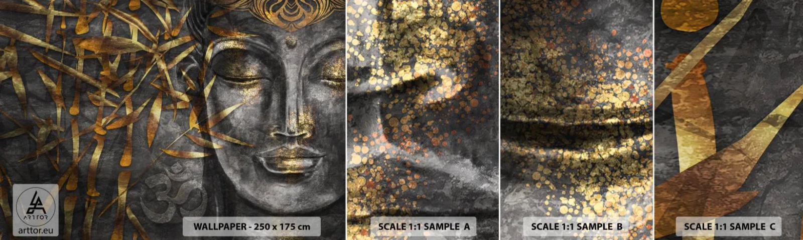 Fototapeta Próbka Samoprzylepna Deluxe Sticker - Poczuj spokój - Budda, Kultura, Azja - 100x30 cm