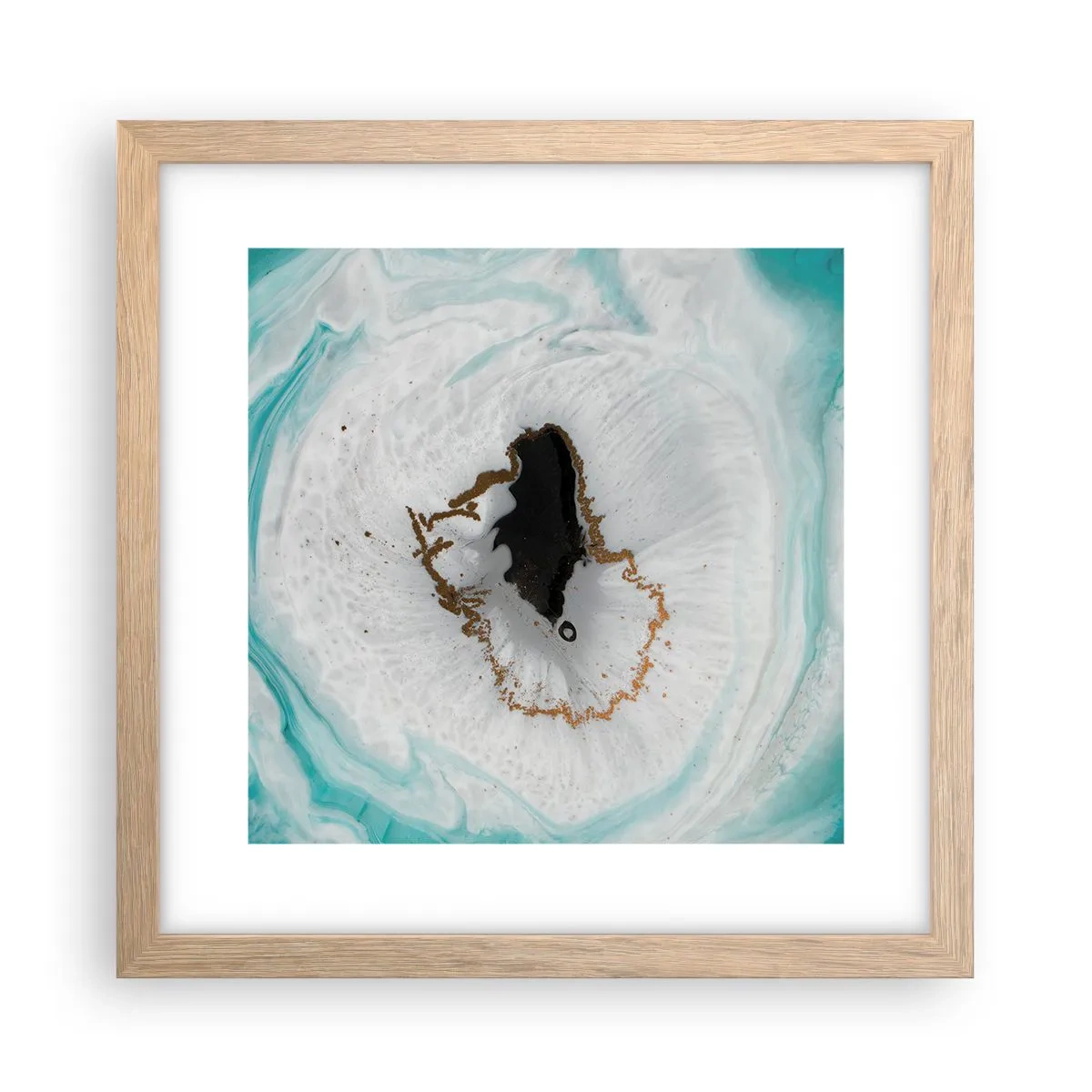 Plakat w ramie jasny dąb - Wniknąć do wnętrza - 30x30 cm