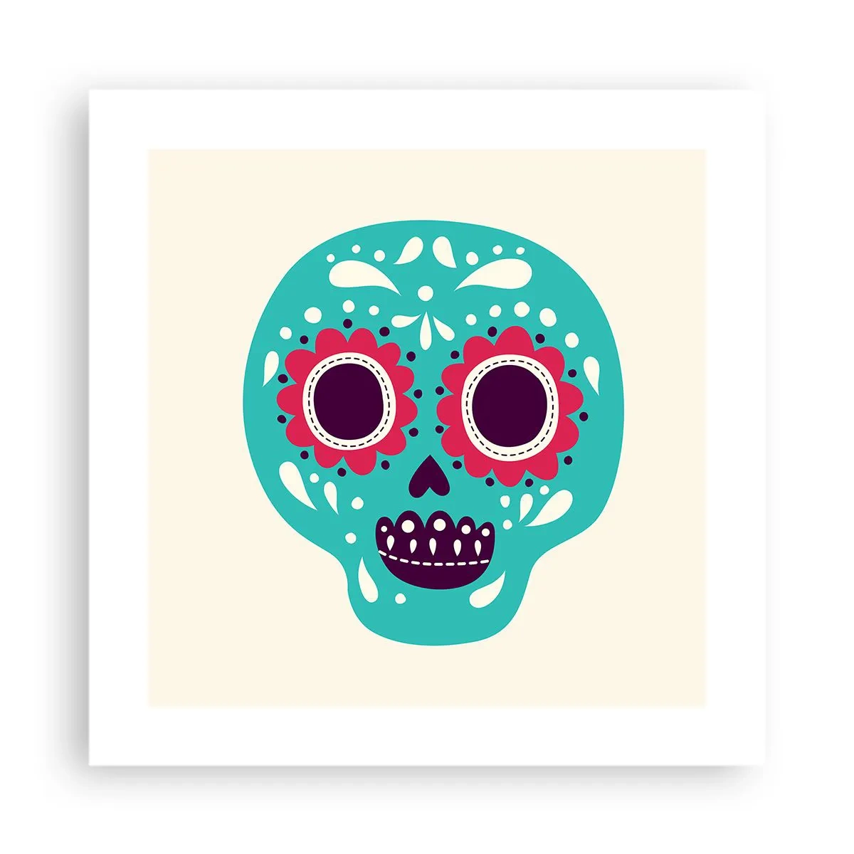 Plakat - Życie – zabawa aż do śmierci - 40x40 cm