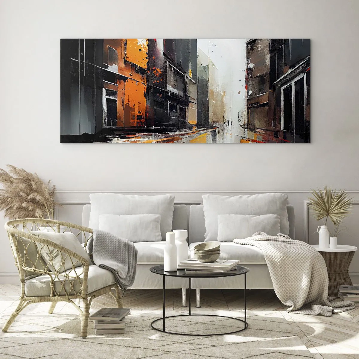Obraz na szkle - Deszczowy dzień - 100x40 cm