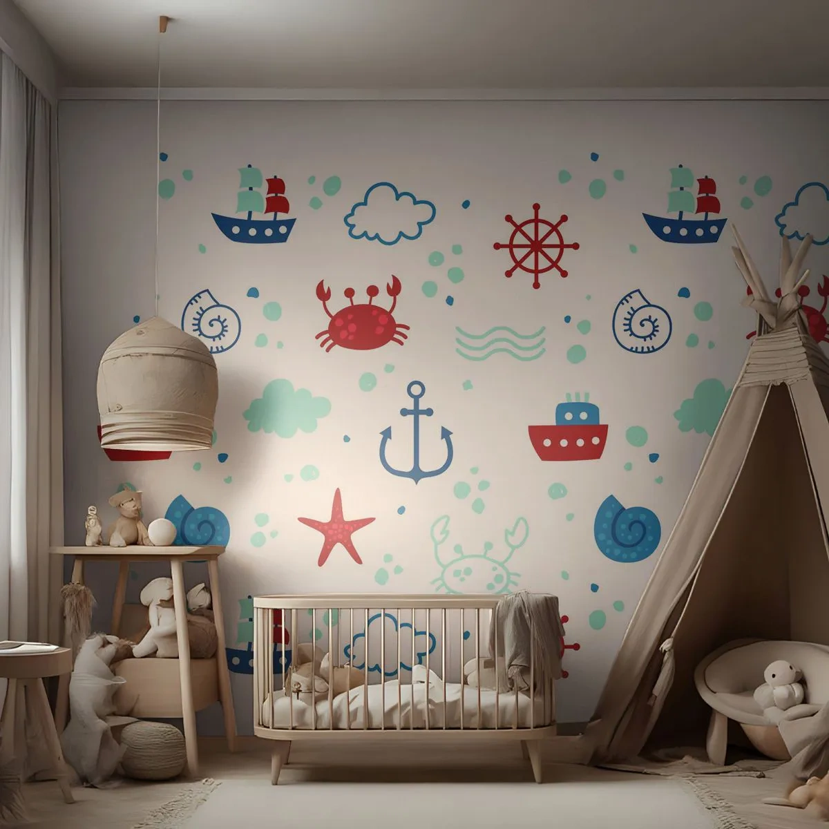 Fototapeta Standard Eco - Morska bajka - Żeglarstwo, Marynistyczne, Kotwica - 400x280 cm