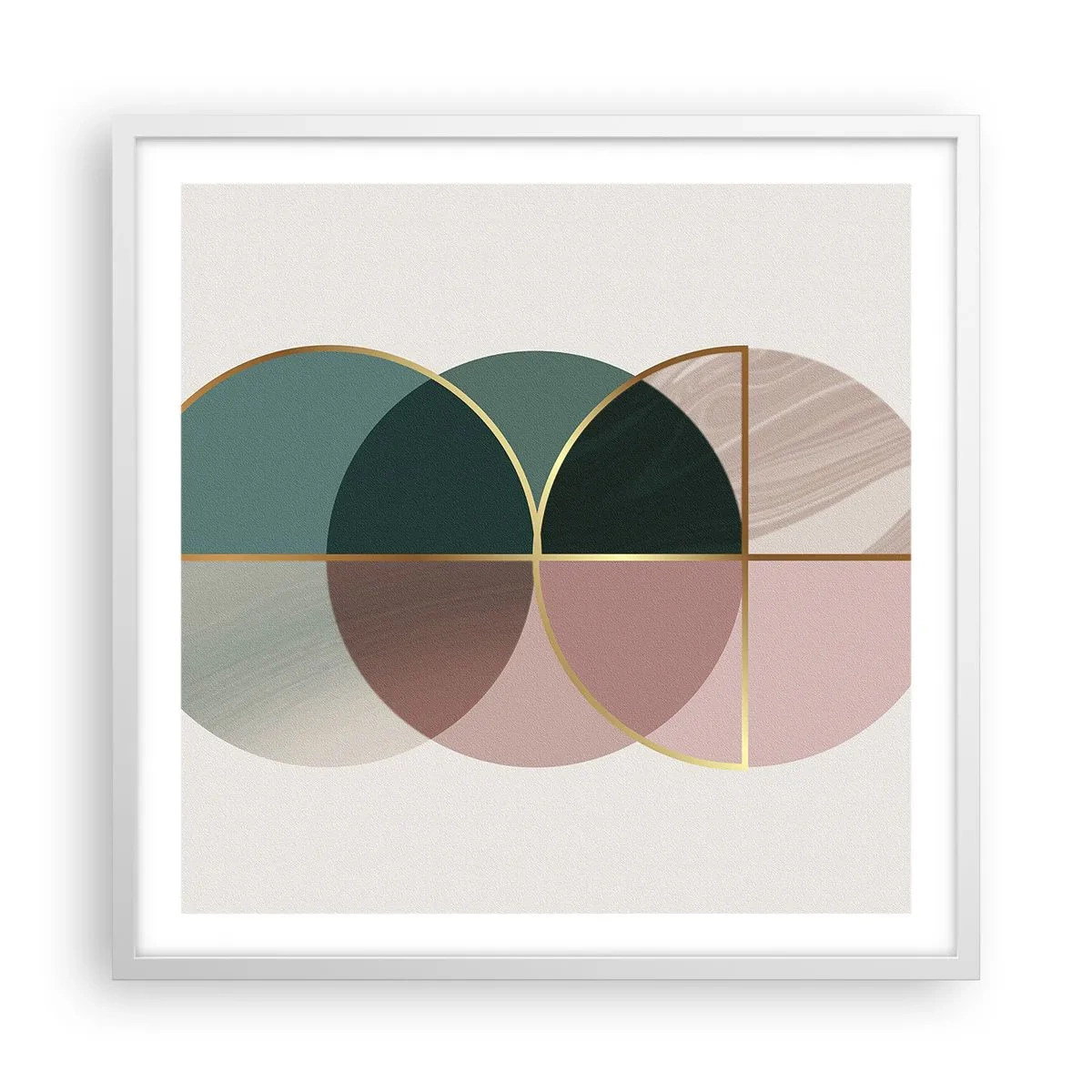 Plakat w białej ramie - Koło za kołem… - 60x60 cm